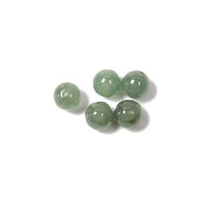 10cts Type A Emerald Green oil Jadeite Plain Rounds Approx. 6mm, 5pcs