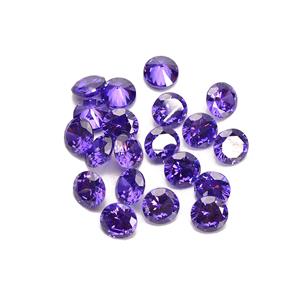 8mm CZ Lilac Stones to fit Snap Settings, 20pcs