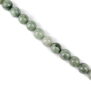 Type A 300cts Green Burmese Jade Plain Rounds Approx 10mm, 38cm Strand