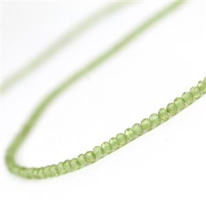22cts Red Dragon Peridot Faceted Rondelles Approx 3x2mm, 38cm Strand