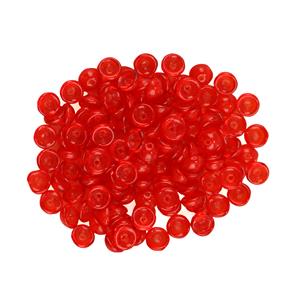 Czech Teacup Beads - Siam Ruby  4x2mm (100pcs)