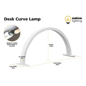 Native Lighting White Desk Curve Lamp