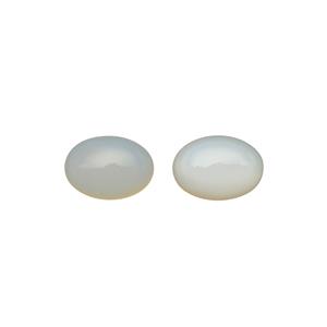 9.5cts Branca Onyx Approx 14x10mm Oval Pack of 2