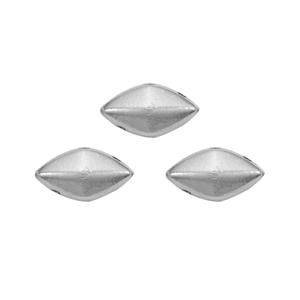 Silver Plated Base Metal Bobbi Beads, Approx 6x12mm (15pcs)