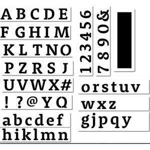 Stencil Up Slab Serif Letter Set and Masks (Upper & Lower cases)