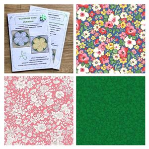 Allison Maryon's Liberty Pink Blossom Flower Cushion Trio Kit: Instructions & Fabric (1.5m)
