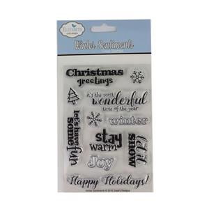 Elizabeth Craft Designs Winter Sentiments Clear Stamps