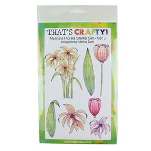That's Crafty! A5 Clear Stamp Set - Melina's Florals Set 3 - 7 Stamps
