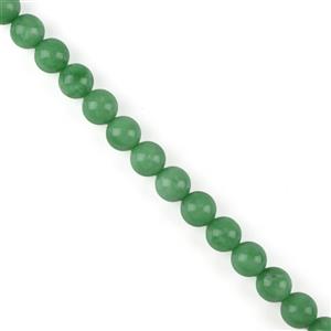 370cts Vivid Green Angelite Plain Rounds Approx 12mm, 38cm Strand