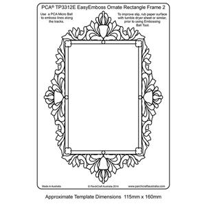 ParchCraft Template - Ornate Rectangle Frame 2, 121 x 171 