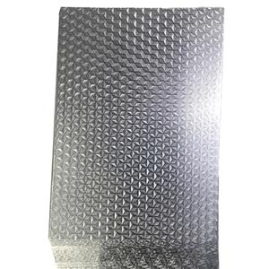 Smithy Metallics Silver Embossed Cube Design A4 Card Pack - 390gsm - 50 Sheets