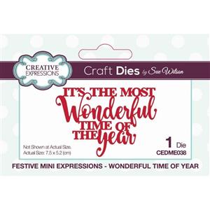 Creative Expressions Sue Wilson Festive Mini Expressions Wonderful Time Of Year Craft Die
