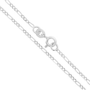 925 Sterling Silver Figaro Chain Approx 18 Inch