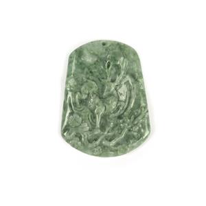 120cts Type A  Jadeiete Carved Deer, Approx. 30x45mm to 40x55mm