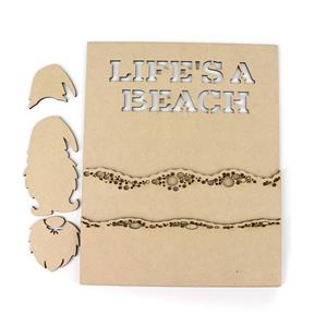 Lifes a Beach Gnome Plaque and Embellishments