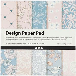 Design Paper Pad, rose, 120 g, 50 sheet/ 1 pack