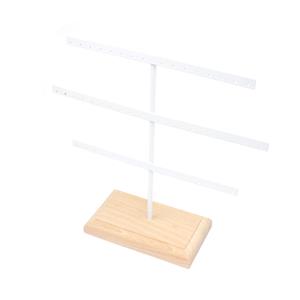 Metal/Wood Earring Stand, 25x24x7cm (Holds 52 Pairs)