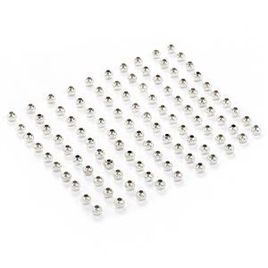 Silver Plated Base Metal Plain Spacer Beads, Approx 4mm, Pack of 100pcs