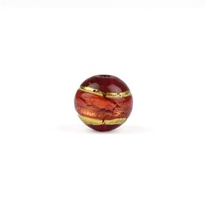 Murano Glass Ruby Serale Beads, Approx 10mm (1pk)