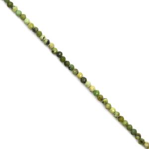 25cts Lemon Serpentine Faceted Rounds Approx 4mm, 38cm Strand