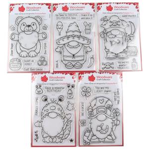 NEW Woodware Stamp Sets - Norman Fun Fashions