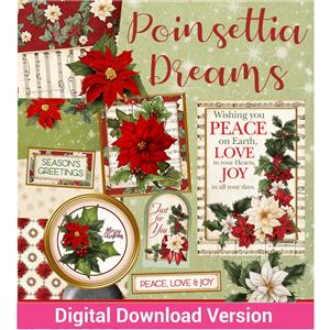 Digital Download Collection - Poinsettia Dreams  over 1,000 printable elements