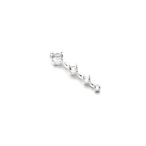 925 Sterling Silver Connector With White Topaz (1pc)
