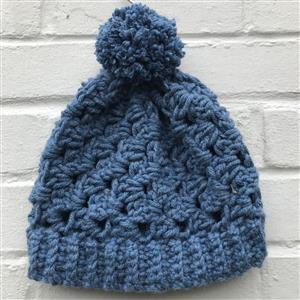 Adventures in Crafting Denim Blue In Vogue Hat Crochet Kit