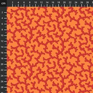 Kaffe Fassett Collective Coral Red Fabric 0.5m