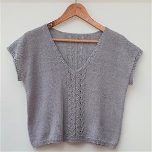 Woolly Chic Silver Grey Kielder Top Knitting Kit