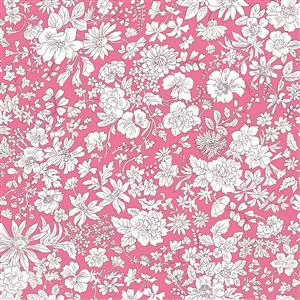 Liberty Emily Belle Jewel Tones Bright Pink Fabric 0.5m