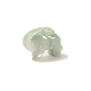 50cts Type A Jadeite Elephant Carving Pendant, Approx 30-34x21-24mm
