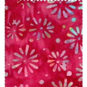 Bali Batik Flowers Pink Fabric 0.5m