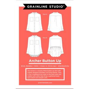 Archer Button Up Shirt Pattern Size 0-18 By Grainline Studio