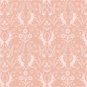 Lewis & Irene Spring Hare Reloved Collection Hares Two Tone Blush Fabric 0.5m