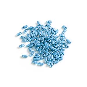 StormDuo Beads Alabaster Metallic Sea Blue, Approx 3x7mm (100pcs)
