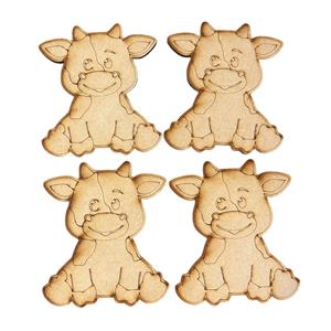 Farmyard Collection Buttercup Cow MDF Character x 4