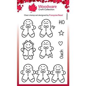 Woodware Clear Singles Tiny Gingerbread Man 3 in x 4 in Stamp