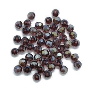 Purple Iridescent Glass Faceted Beads, approx. 3mm, 50pcs