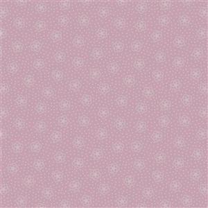 Lewis & Irene Celtic Faeries Collection Dotted Flowers Silver Metallic Blush Fabric 0.5m