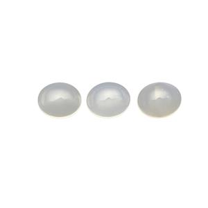 12cts White Onyx Approx 12x10mm Oval Pack of 3