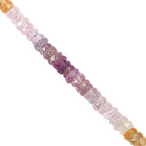20cts Multi Sapphire Faceted Rondelles Approx 2.5x1 to 3x1mm, 20cm Strand