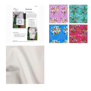 Suzie Duncan's Carolyn Gavin Harmony Bright Pebble Bag Kit: Instructions, Fabric (0.5m) & FQ's (4pcs)