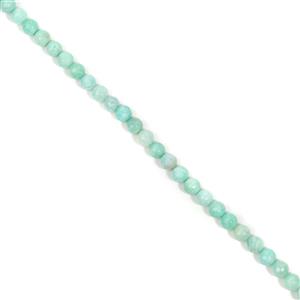 142cts Russian Amazonite Faceted Rounds Approx 8mm, 38cm Strand