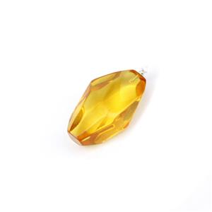 Baltic Cognac Amber Hand Faceted Free Form Amber Pendant Inc Sterling Silver Peg 20-25mm