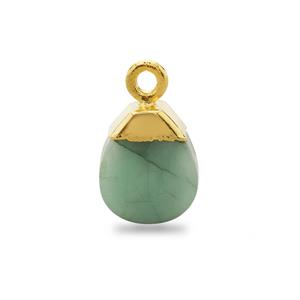 Gold Plated Base Metal Electroplated Pendant With Emerald 4.06cts Emerald Fancy