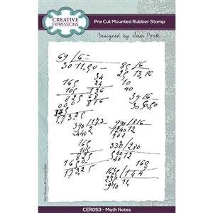 Creative Expressions Sam Poole Math Notes 4 in x 6 in Clear Stamp Set - 1 Stamp