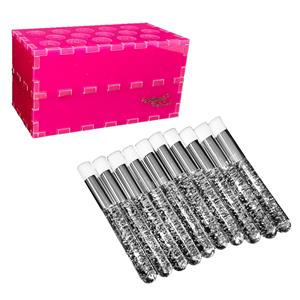 10 x Glitter Blending Brushes and PINK Stand 