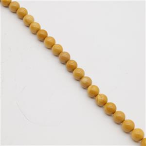 260 cts Yellow Mookite Plain Rounds Approx 10mm, 38cm Strand