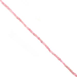 15cts Rose Quartz Faceted Rounds 3mm, 38cm strand